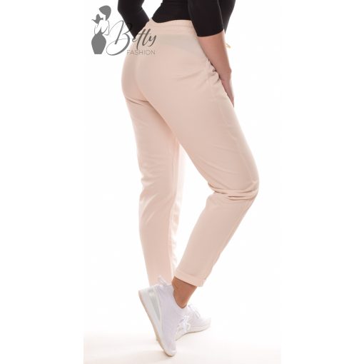 Bézs színű, visszahajtott szárú, lenge nadrág XS/S, S/M, M/L, L/XL