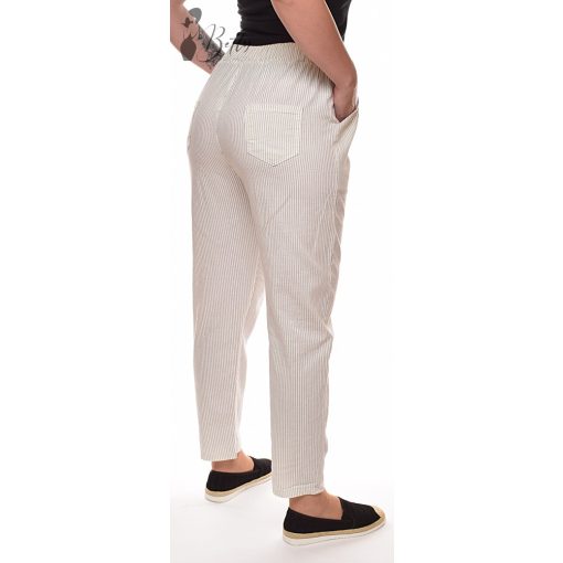 Fehér alapon fekete csíkos, vászon nadrág S/M, M/L, L/XL, XL/2XL