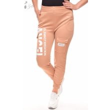 Világosbarna színű, feliratos melegítő nadrág L/XL