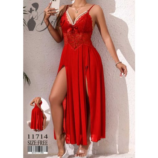 Piros színű, hosszú fazonú, erotikus ruha