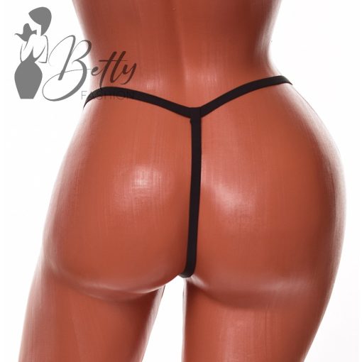 Fekete színű, műbőr fűző és tanga, erotikus szett - S, M, L, XL, 2XL, 3XL