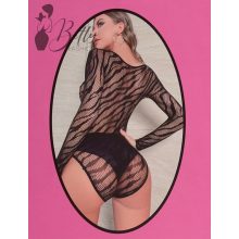 Fekete színű, zebramintás, erotikus body - méret nélküli 