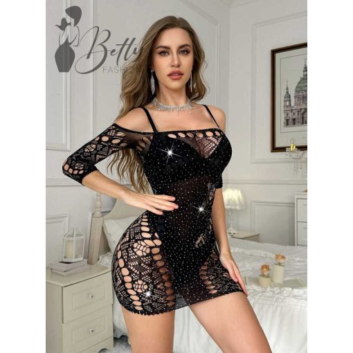 Fekete színű, erotikus ruha/testharisnya