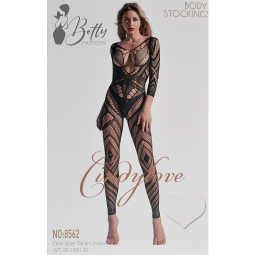 Fekete színű, erotikus testharisnya - méret nélküli