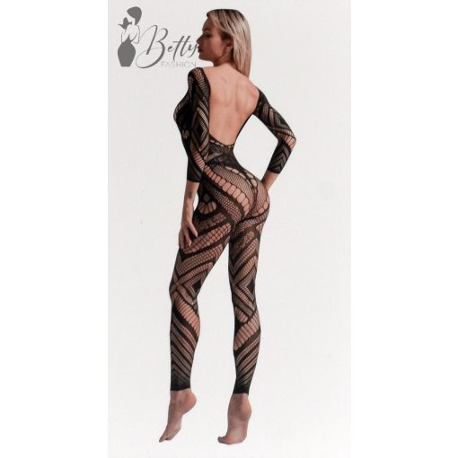 Fekete színű, erotikus testharisnya - méret nélküli