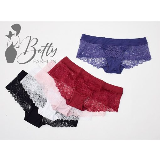 Selyem szegélyes, csipke bugyi M, L, XL, 2XL