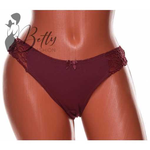 Csipkebetétes, pamut bugyi S, M, L, XL