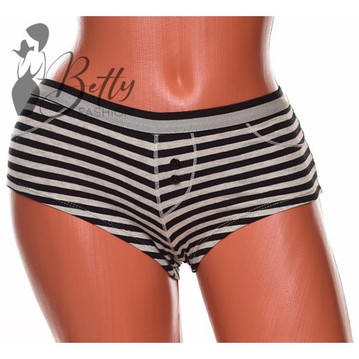 Csíkos, gombdíszes bugyi S, M, L, XL