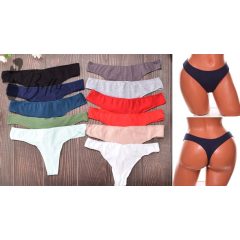 Egyszínű, kényelmi pamut tanga S, M, L, XL