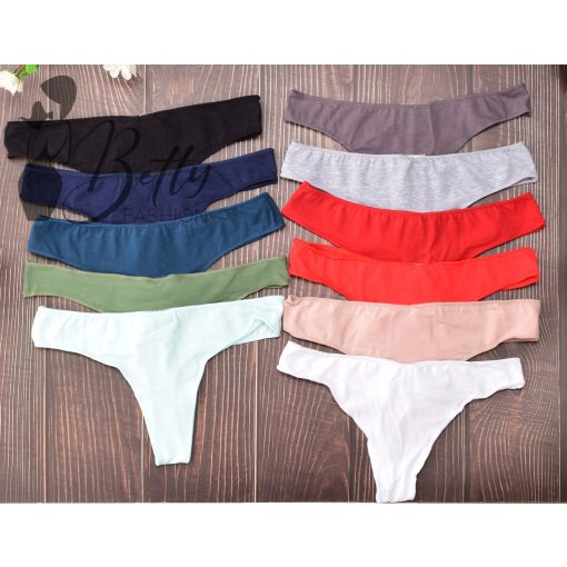 Egyszínű, kényelmi pamut tanga S, M, L, XL