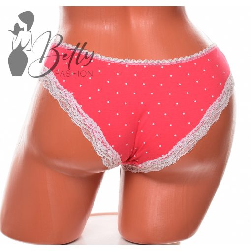 Pink színű, apró pöttyös bugyi  S, M, L, XL