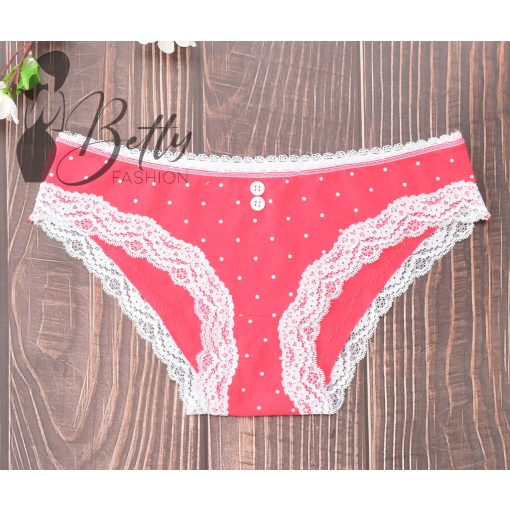 Pink színű, apró pöttyös bugyi  S, M, L, XL