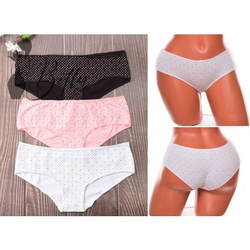 Színes pöttyös normál fazonú bugyi  S, M, L, XL