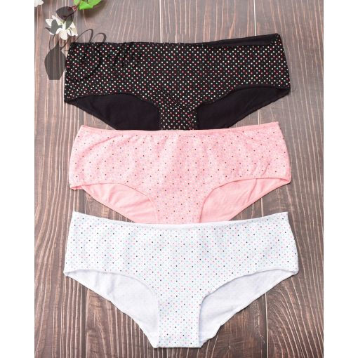 Színes pöttyös normál fazonú bugyi  S, M, L, XL