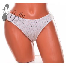 Fehér alapon, színes pöttyös bugyi S, M, L, XL
