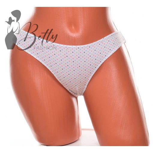 Fehér alapon, színes pöttyös bugyi S, M, L, XL