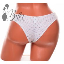 Fehér alapon, színes pöttyös bugyi S, M, L, XL