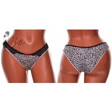 Párducmintás, oldalán csipkerátétes bugyi S, M, L, XL