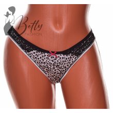 Párducmintás, oldalán csipkerátétes bugyi S, M, L, XL