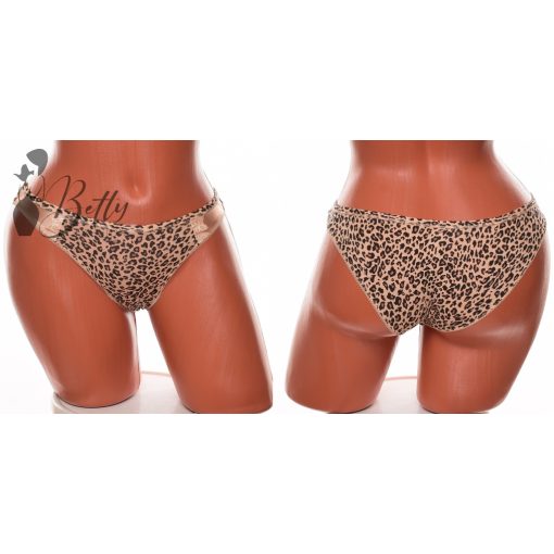 Párducmintás és selyembetétes bugyi S, M, L, XL
