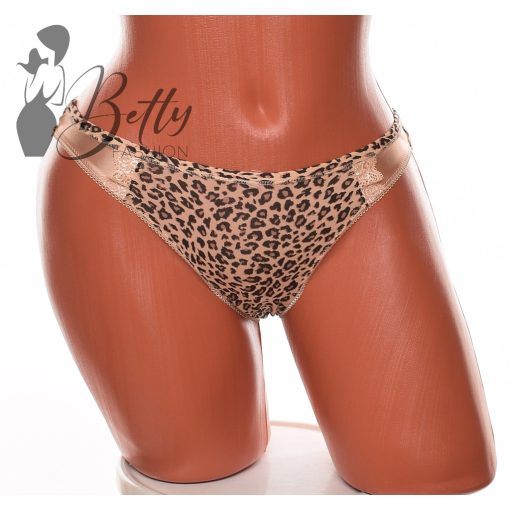 Párducmintás és selyembetétes bugyi S, M, L, XL