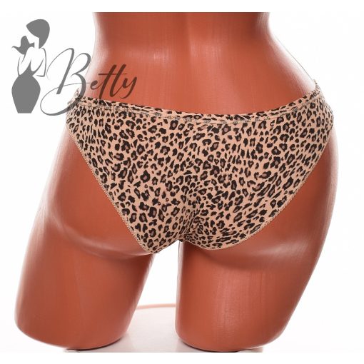 Párducmintás és selyembetétes bugyi S, M, L, XL