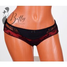 Fekete, elején eltérő színű betétes csipkebugyi S, M, L, XL