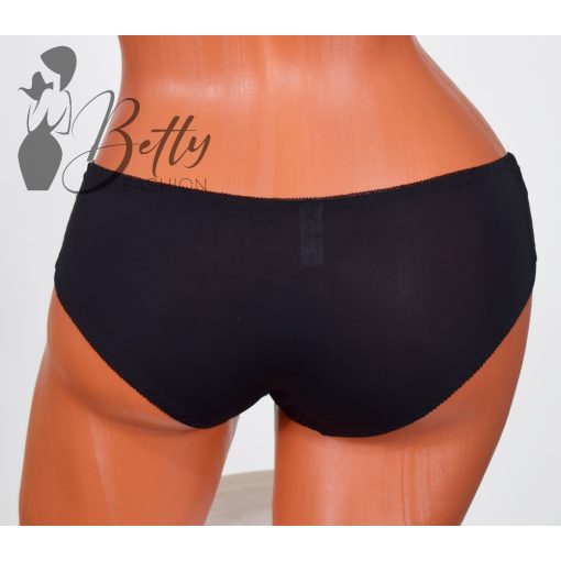 Fekete, elején eltérő színű betétes csipkebugyi S, M, L, XL