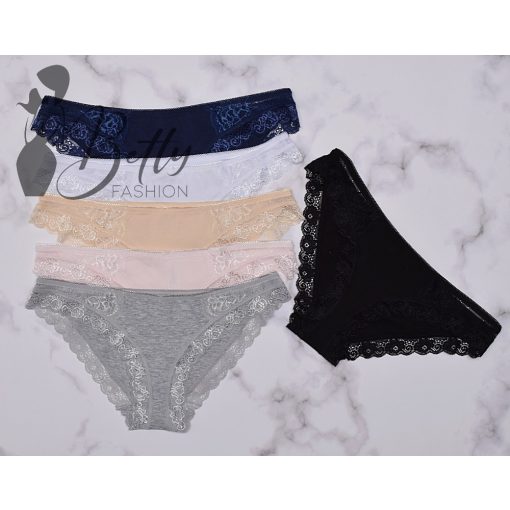 Csipkebetétes és szegélyes bugyi S, M, L, XL 