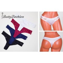 Csipkebetétes selymes anyagú tanga S, M, L, XL
