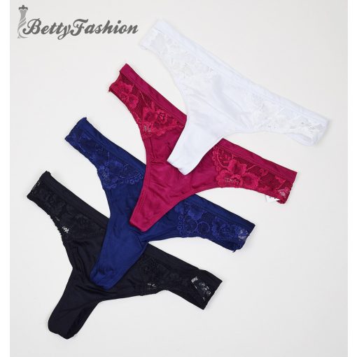 Csipkebetétes selymes anyagú tanga S, M, L, XL