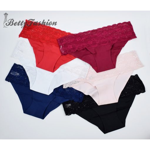 Széles csipke szegélyes lézer vágott bugyi S, M, L, XL, 2XL