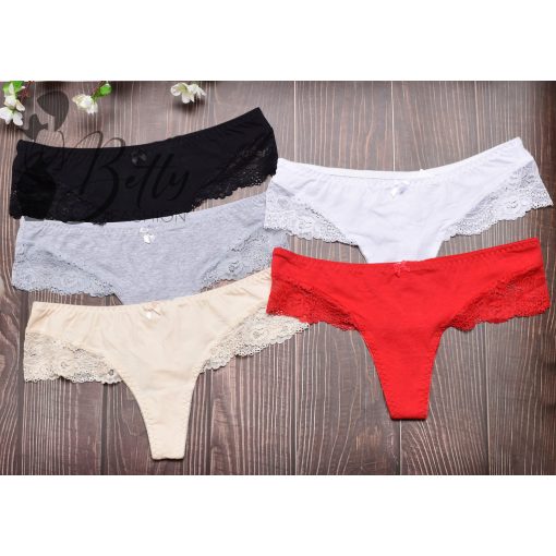Nagyméretű, csipkeszegélyes tanga 2XL, 3XL, 4XL, 5XL