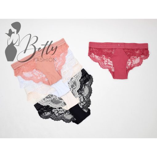 Széles gumis derekú, selymes anyagú,  csipkés bugyi S, M, L, XL