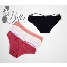 Elején csipkés, pántos,  bugyi S, M, L, XL