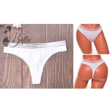 Fehér színű, tüllbetétes tanga S, M, L, XL