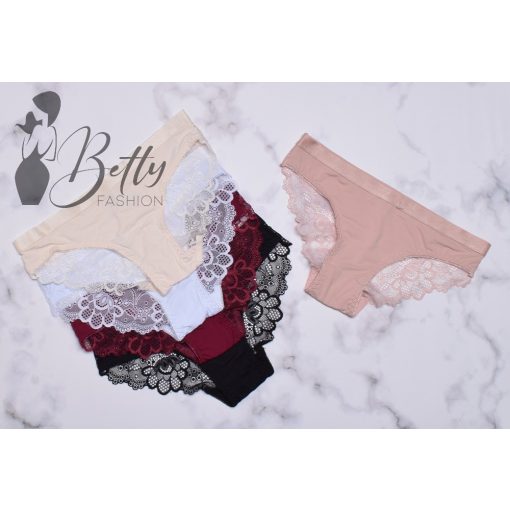 Hátul csipkés, selymes anyagú bugyi S, M, L, XL