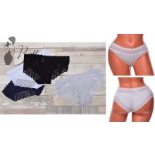 Egyszínű, csipkeszegélyes, pamut bugyi S, M, L, XL