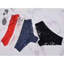 Tüll és csipkebetétes bugyi S, M, L, XL 