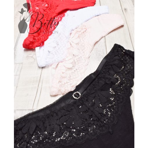 Csipkés, pántos tanga S, M, L, XL