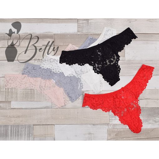 Egyszínű, csipkés tanga S, M, L, XL, 2XL