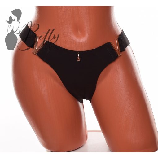 Lézer vágott, fémdíszes brazil bugyi S, M, L, XL, 2XL