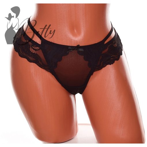 Derekán pántos, csipkés brazil bugyi S, M, L, XL