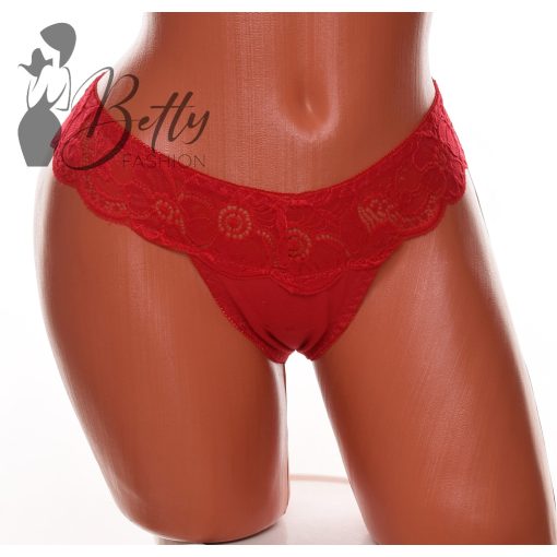 Csipkés, fenekén kivágott és fémdíszes tanga S, M, L, XL