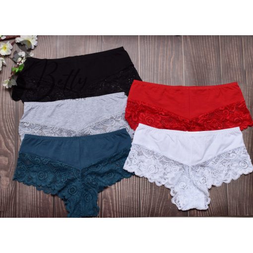 Csipkebetétes francia bugyi M, L, XL, 2XL