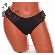 Csipkebetétes, egyszínű pamut tanga M, L, XL, 2XL