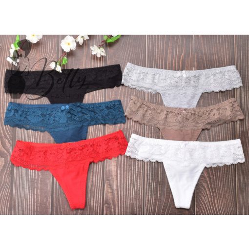 Széles csipkepántos tanga M, L, XL, 2XL