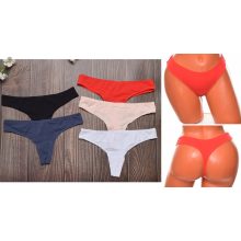 Egyszínű, rugalmas pamut tanga S, M, L, XL