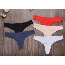 Egyszínű, rugalmas pamut tanga S, M, L, XL