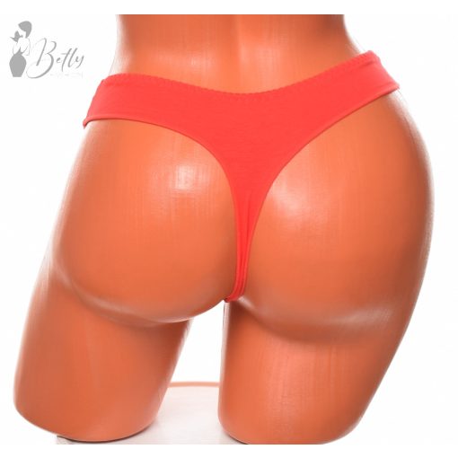 Egyszínű, rugalmas pamut tanga S, M, L, XL